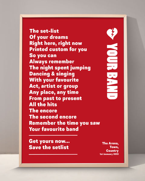 Custom Setlist Print - 001