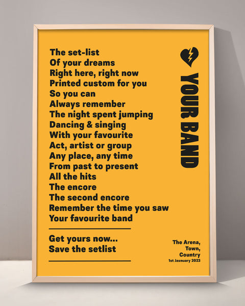 Custom Setlist Print - 001