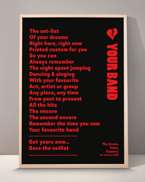 Custom Setlist Print - 001