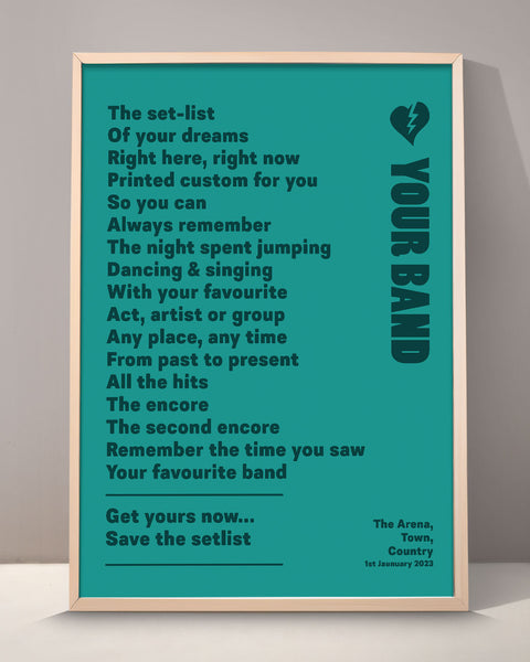 Custom Setlist Print - 001