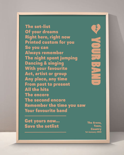 Custom Setlist Print - 001