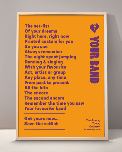 Custom Setlist Print - 001