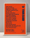 Custom Setlist Print - 001