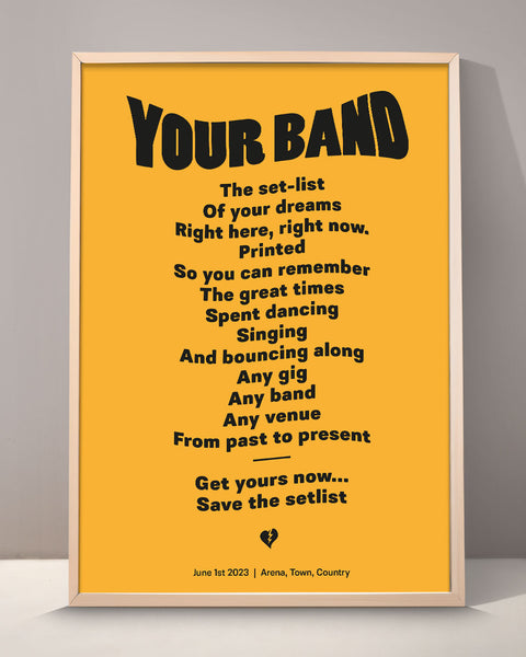 Custom Setlist Print - 002