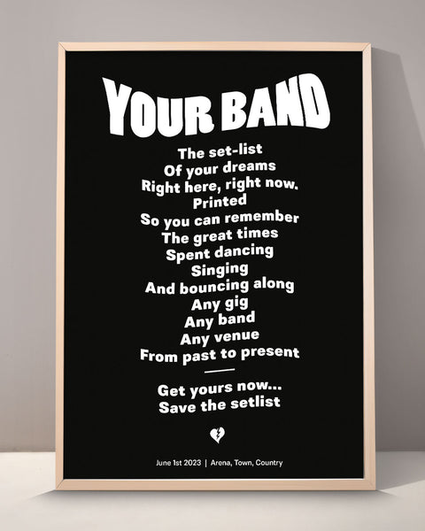 Custom Setlist Print - 002