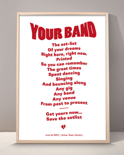 Custom Setlist Print - 002