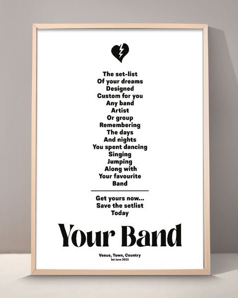 Custom Setlist Print - 003