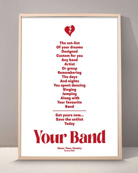 Custom Setlist Print - 003